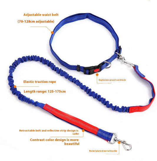 Dog running reflex traction rope