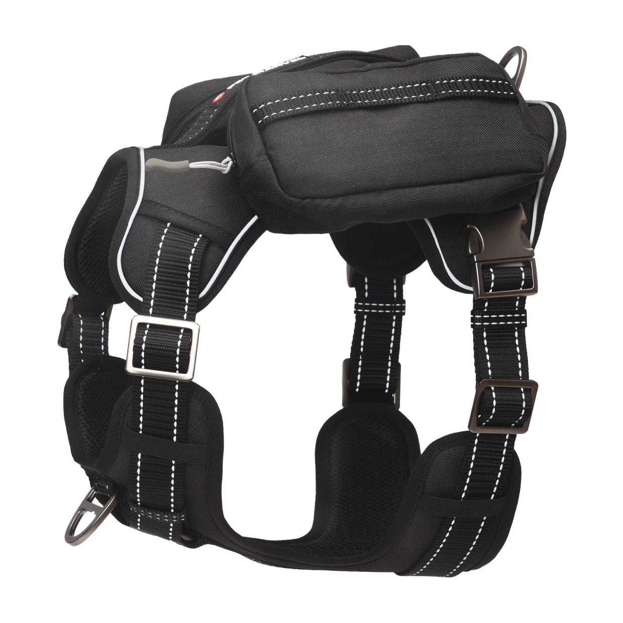 PETMARVEL High-Perfomance Tactical Dog Harness With Backpack, No Pull Front Clip & Metal Buckles