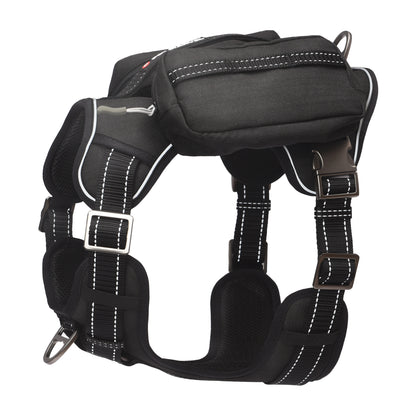 PETMARVEL High-Perfomance Tactical Dog Harness With Backpack, No Pull Front Clip & Metal Buckles
