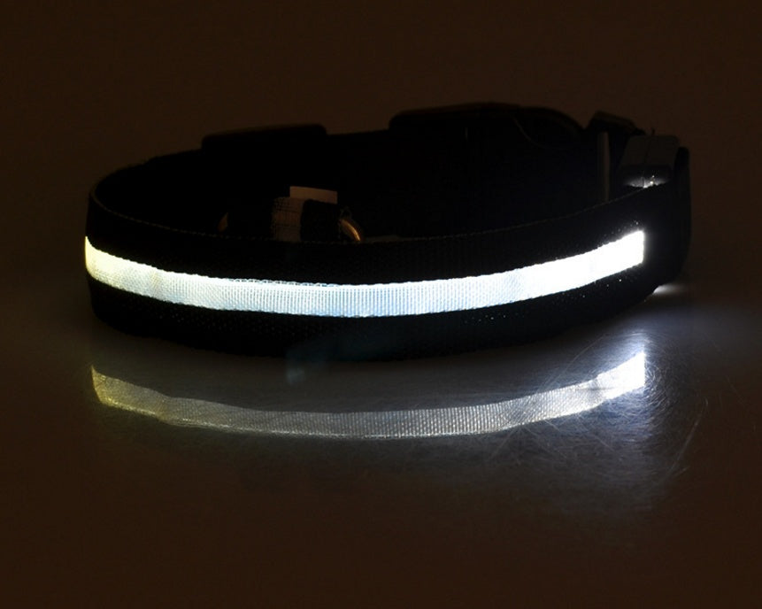 Nylon LED Pet Dog Luminous Collar Night Safety