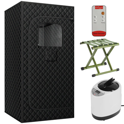 1 Person Steam Sauna For Home With 3L 1200W Steamer Folding Chair Remote Control 9 Steam Output Levels