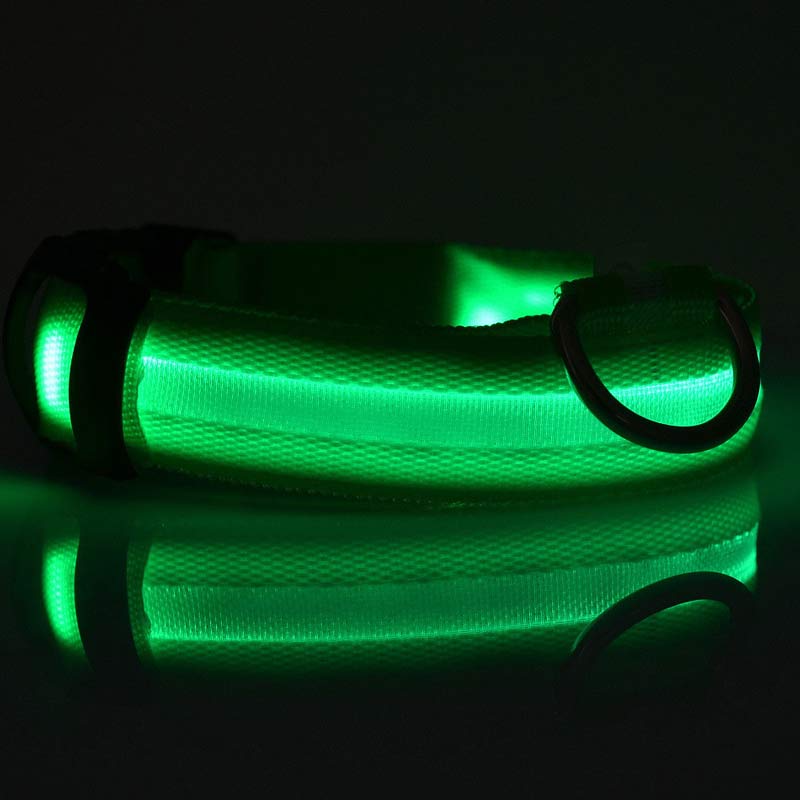 Nylon LED Pet Dog Luminous Collar Night Safety