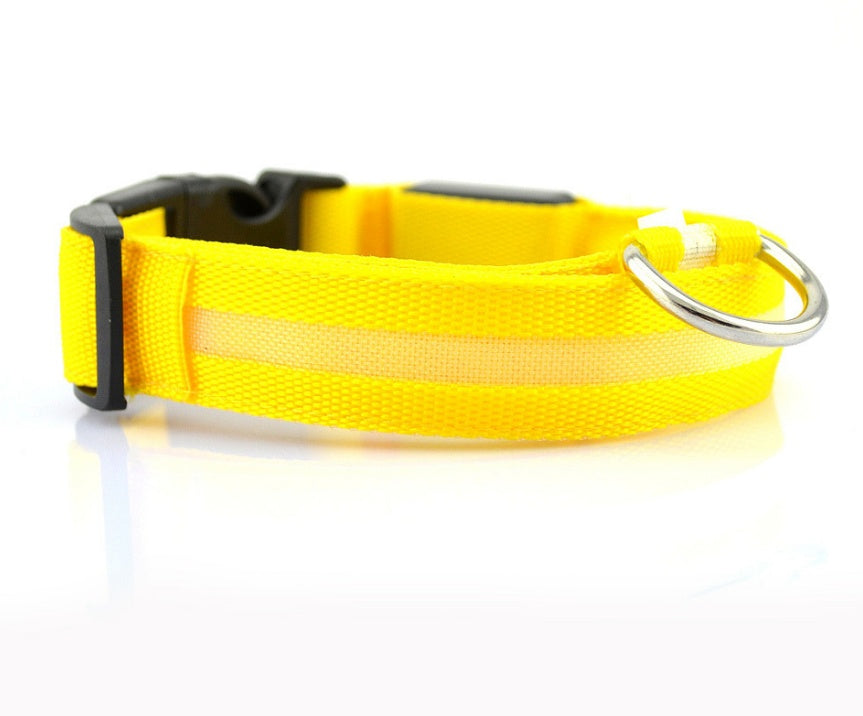 Nylon LED Pet Dog Luminous Collar Night Safety