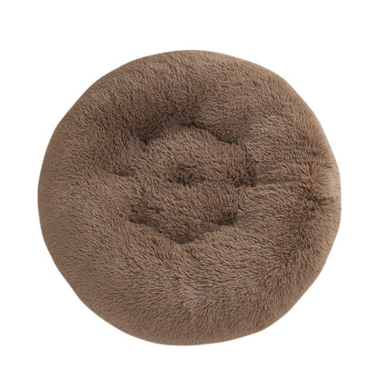 Round Pet Mat Dog Bed Plush Warm Sleep Dog Bed Cathouse Doghouse