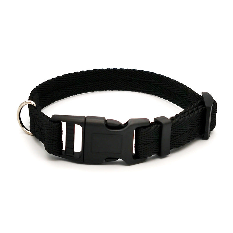 New Solid Color Dog Collar Anti-strain Medium