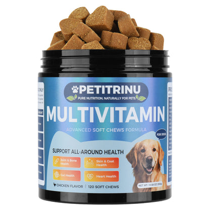 Dog Multivitamin Soft Chews, Chicken Flavor 120 Count