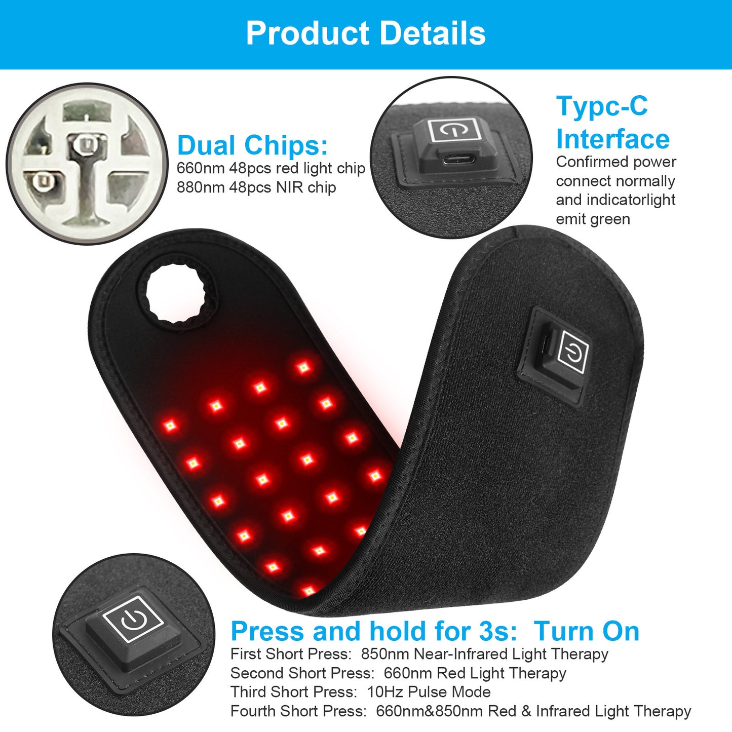 Red Light Physical Therapy Band Infrared Heating