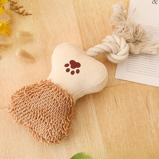 Pet Cotton Rope Toy Dog Sound Canvas Molar Teeth Cleaner Toy