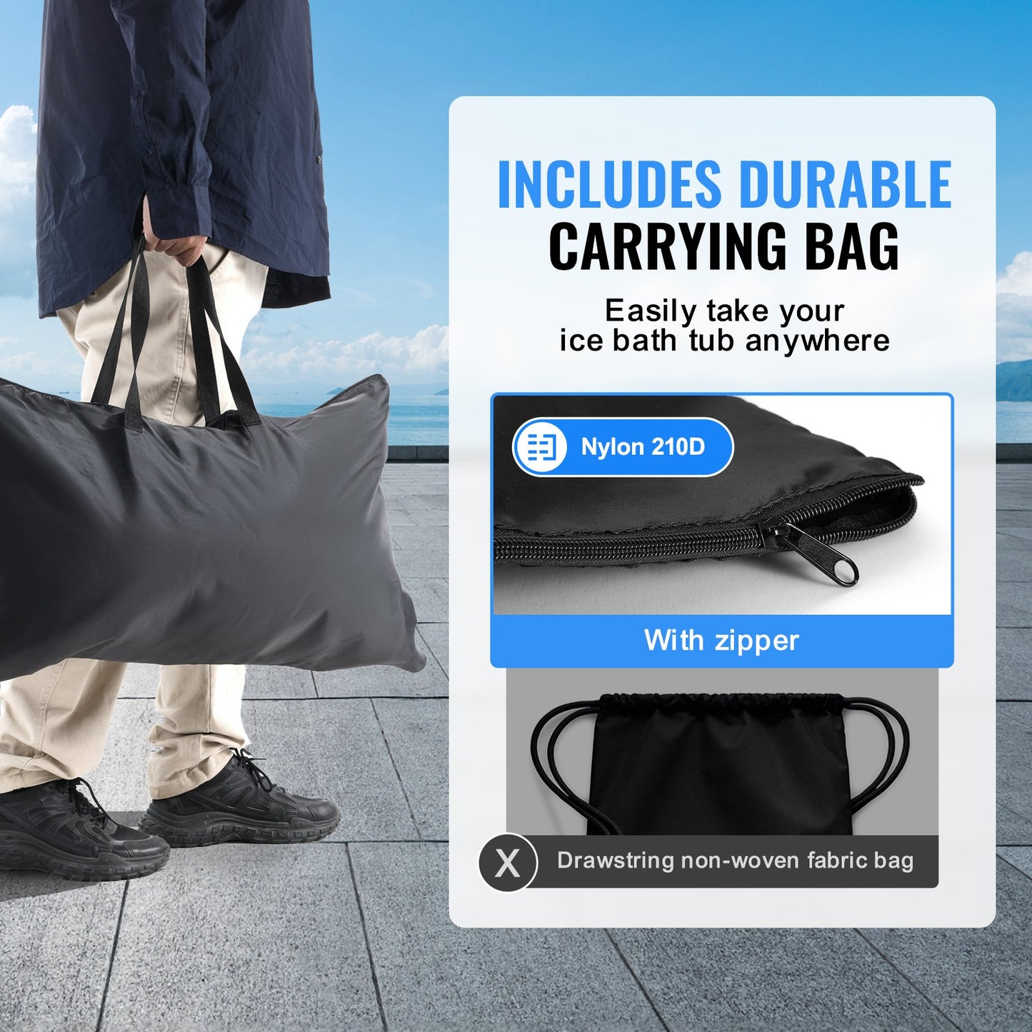 Ice Bath Tub For Athlete Cold Water Therapy Plunge Tub