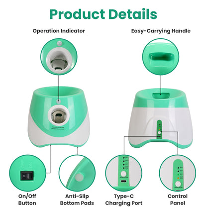 Automatic Dog Ball Launcher Included 6 Tennis Balls Dog With 3 Adjustable Launch Distance