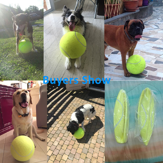 Tennis Pet Toy Inflatable Training Rubber Big Ball Elastic Ten Times Happy Corgi Golden Retriever