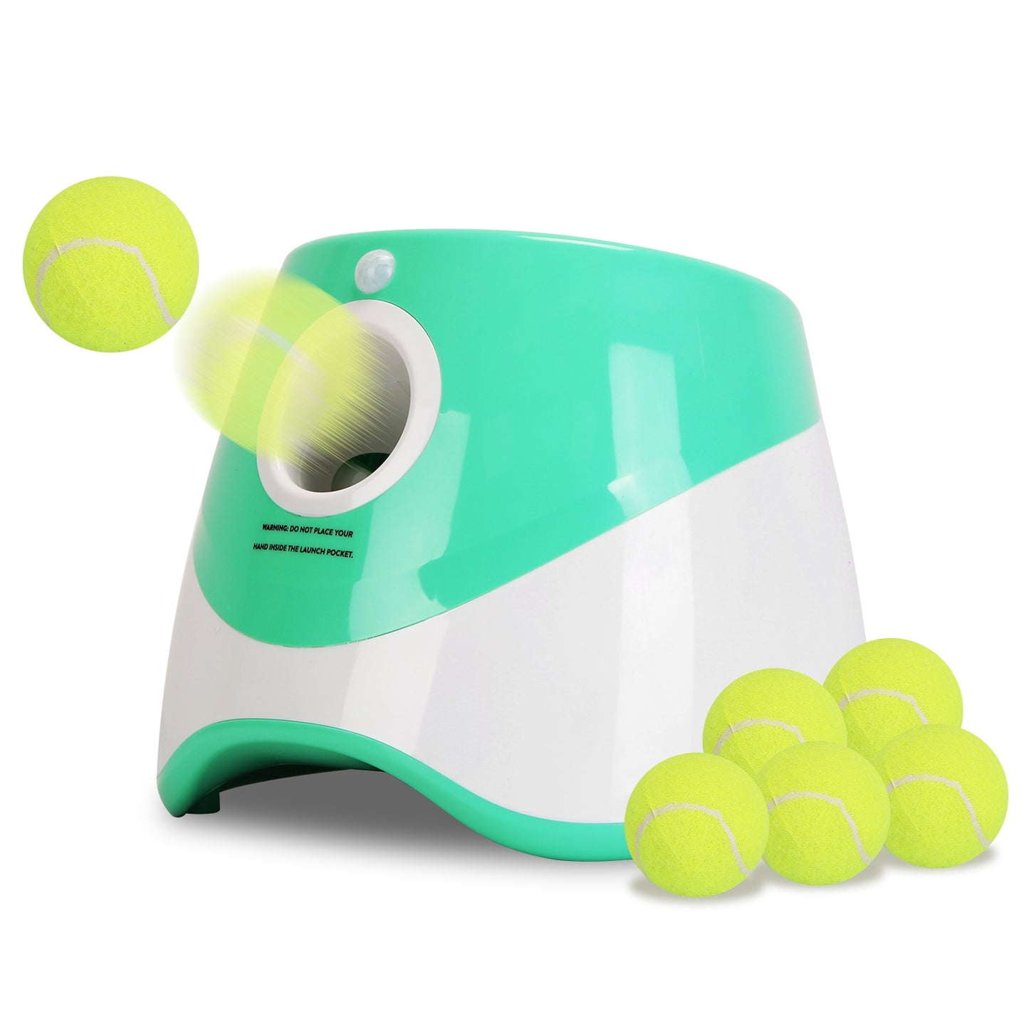 Automatic Dog Ball Launcher Included 6 Tennis Balls Dog With 3 Adjustable Launch Distance