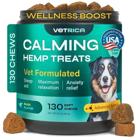 Hemp Calming Chews For Dog Anxiety Relief Duck Favor