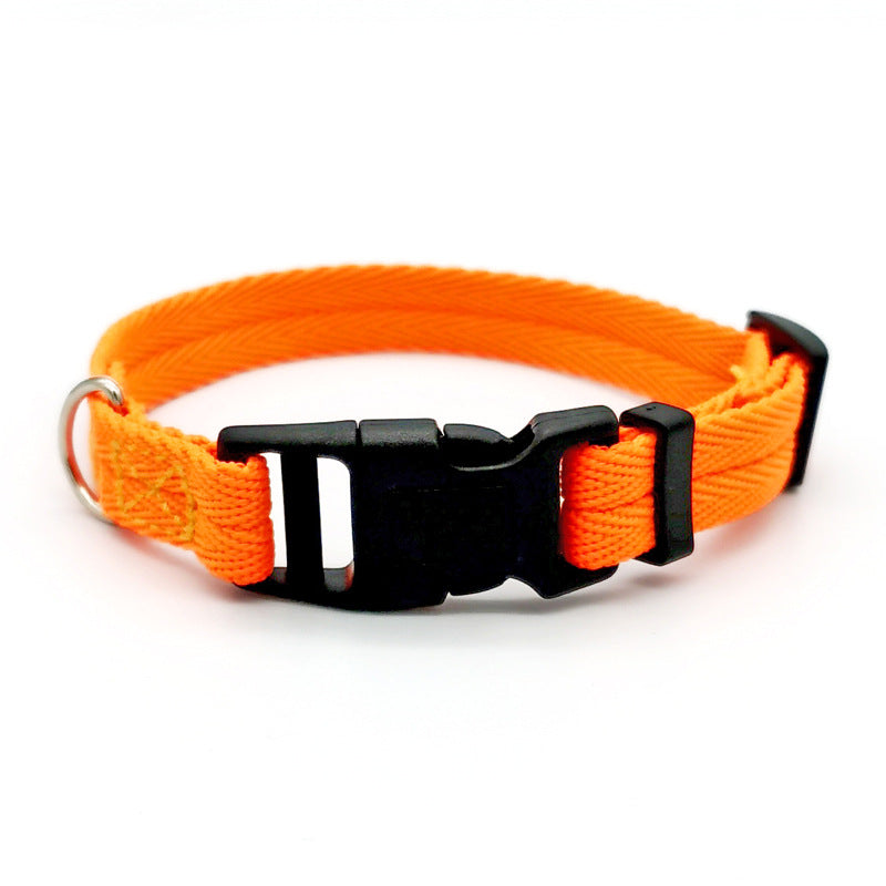 New Solid Color Dog Collar Anti-strain Medium