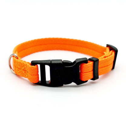New Solid Color Dog Collar Anti-strain Medium