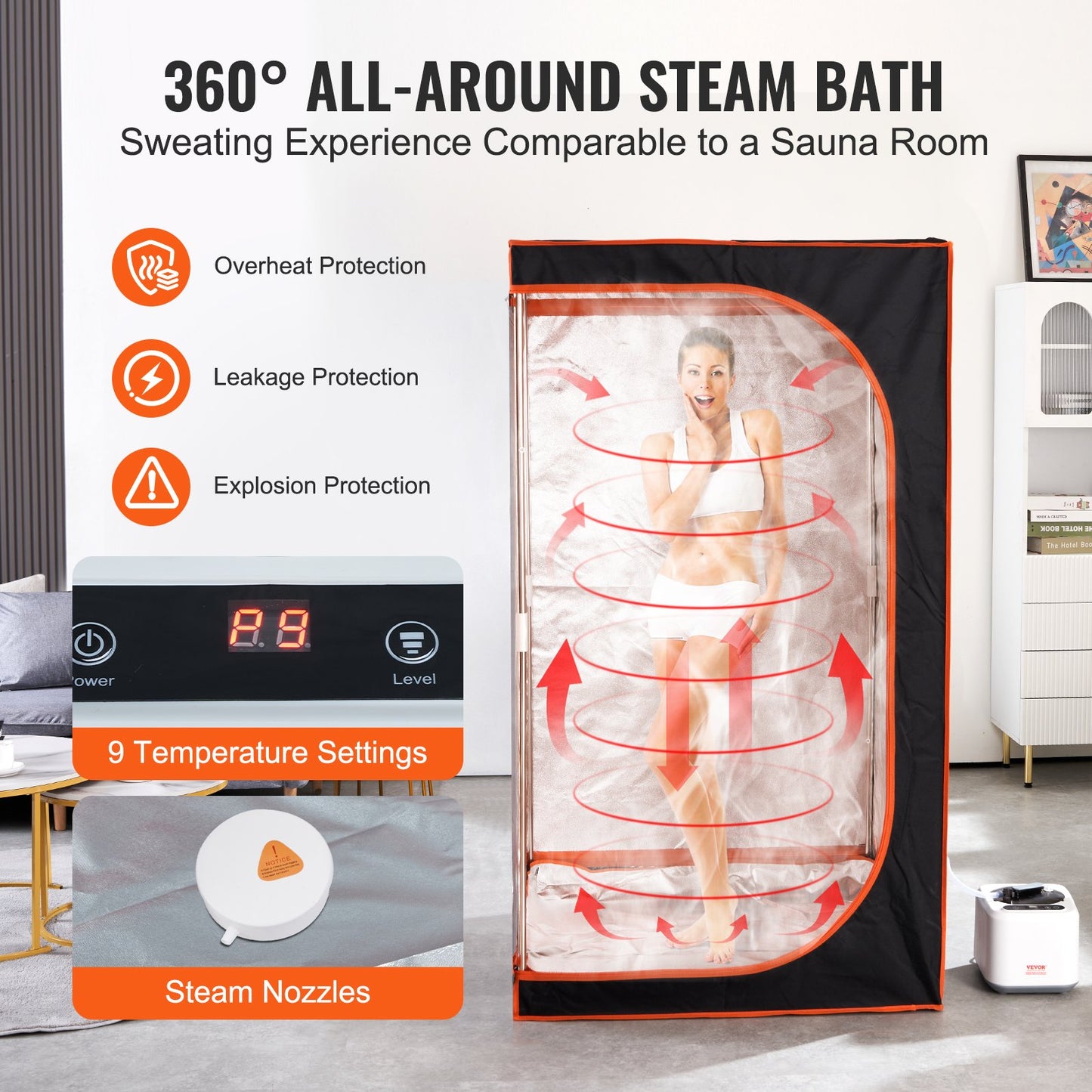 Portable Steam Sauna Tent Full Size