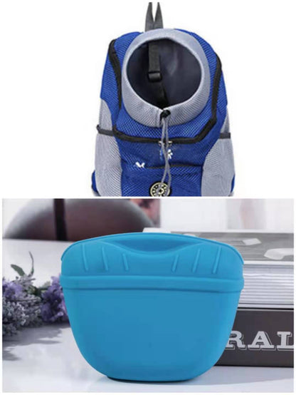 Portable Puppy Snack Bag Snack Bag Pet Training Bag With Clip Magnetic Closure Dog Snack Bag Silicone