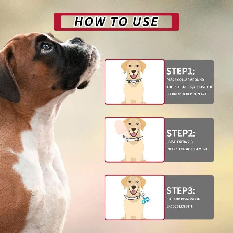 Waterproof Adjustable Insect Repellent Collar Flea Tick Removal